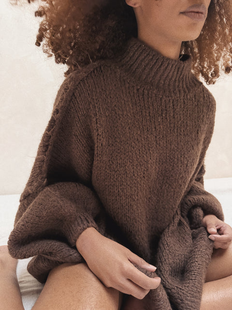Malika Wool Turtleneck Sweater - OSFM