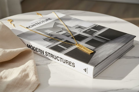 Tarot Zodiac Necklace CZ Gold 18K