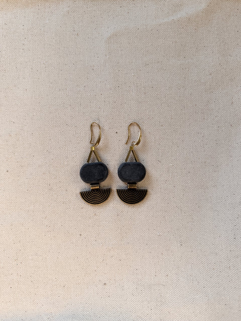 Black Agate Earrings