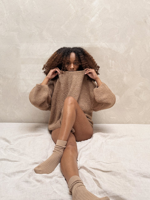 Camel Trelani V-Neck Sweater