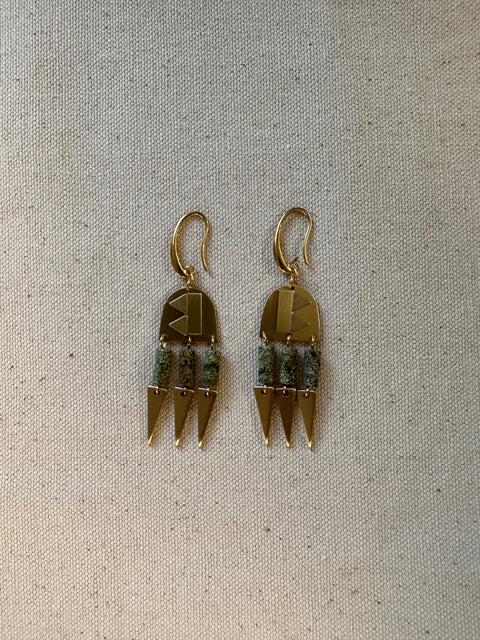 Jasper Geometric Earrings