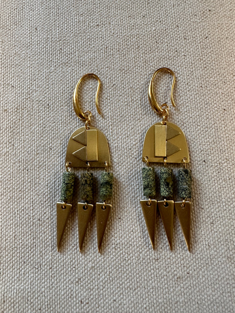 Jasper Geometric Earrings