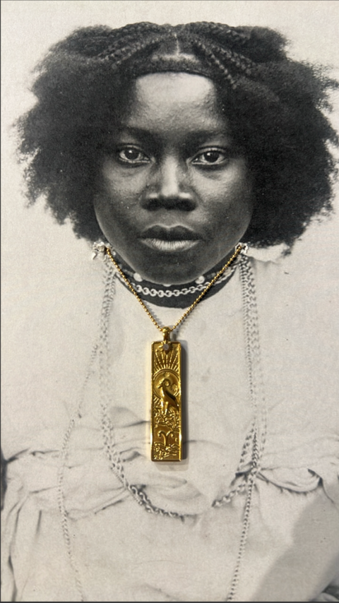 Tarot Zodiac Necklace CZ Gold 18K