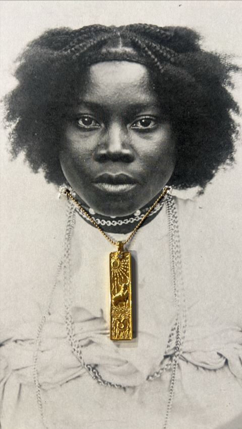 Tarot Zodiac Necklace CZ Gold 18K